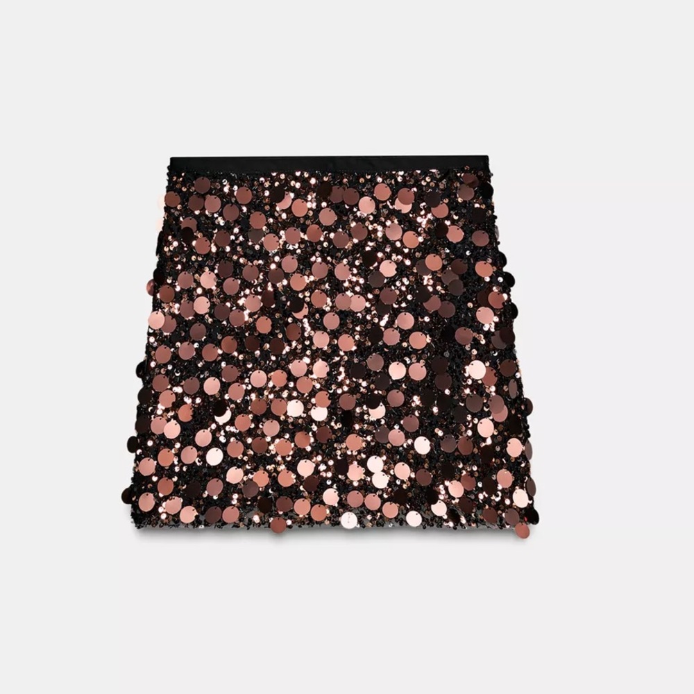 Zara SEQUIN MINI SKIRT